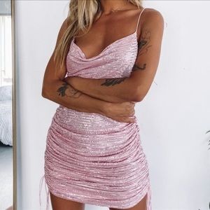 Beginning Boutique Pink Sequin Dress
